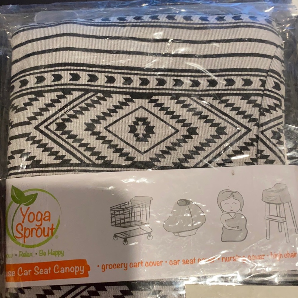 Yoga Sprout Multi Use Carseat Canopy, Aztec, One Size